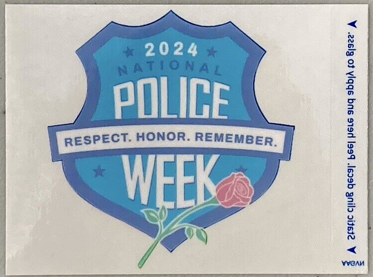 2024 NATIONAL POLICE WEEK DECAL STICKER NLEOMF SHERIFF NYPD PBA NEW