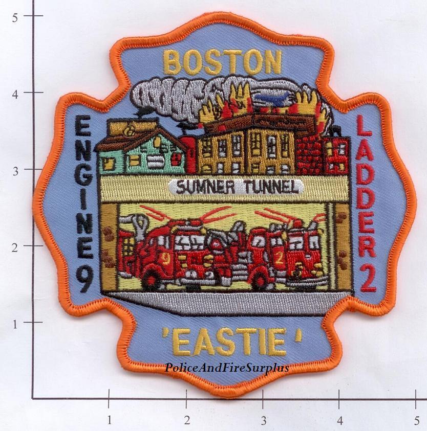 Massachusetts - Boston Engine 9 Ladder 2 MA Fire Dept Patch v1 - Eastie