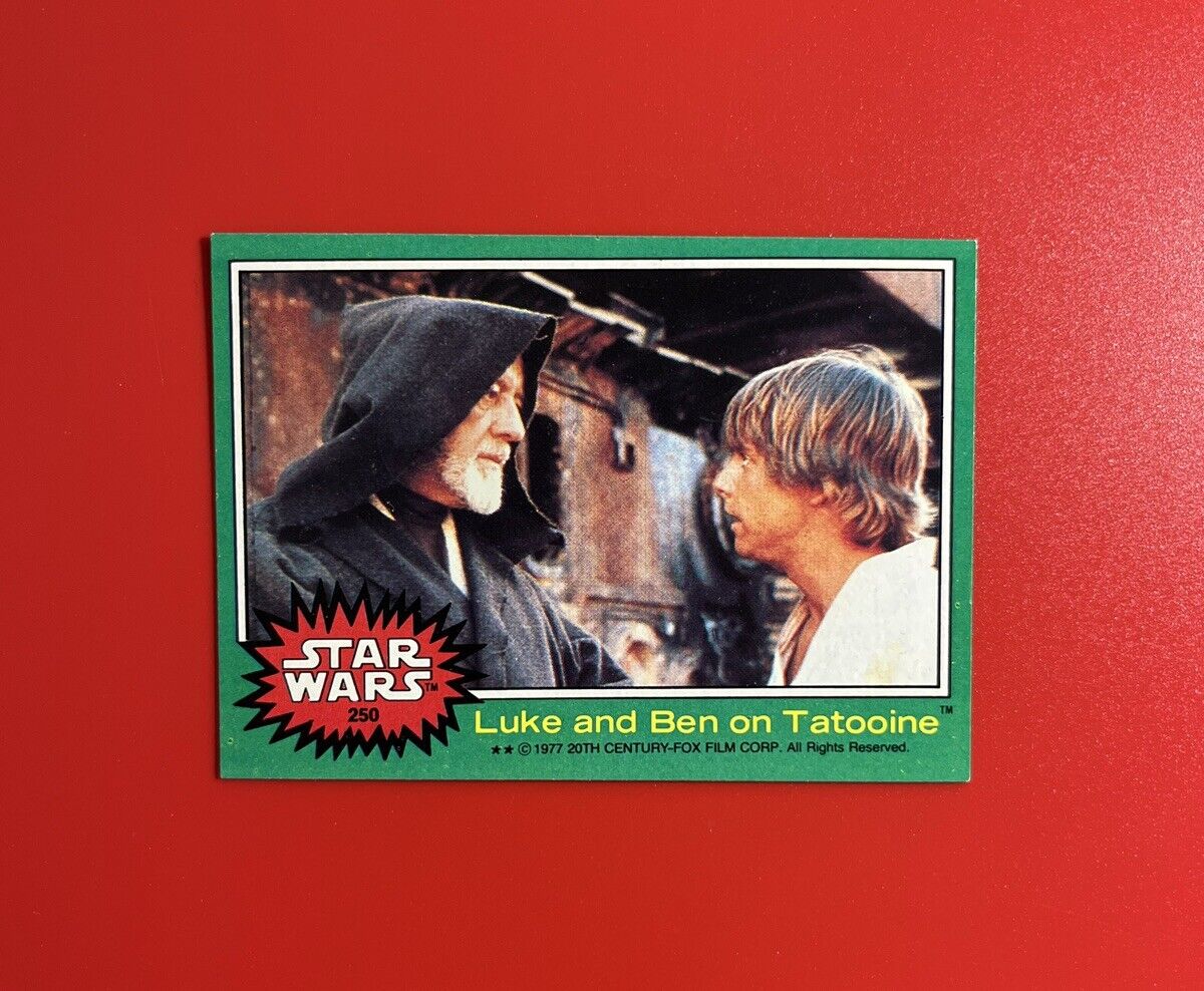 1977 Topps Star Wars Series 4 Green #250 Luke & Ben on Tatooine