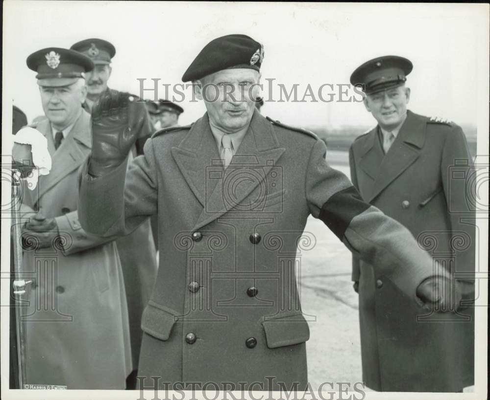 1953 Press Photo British Field Marshal Viscount Montgomery Arrives in Washington