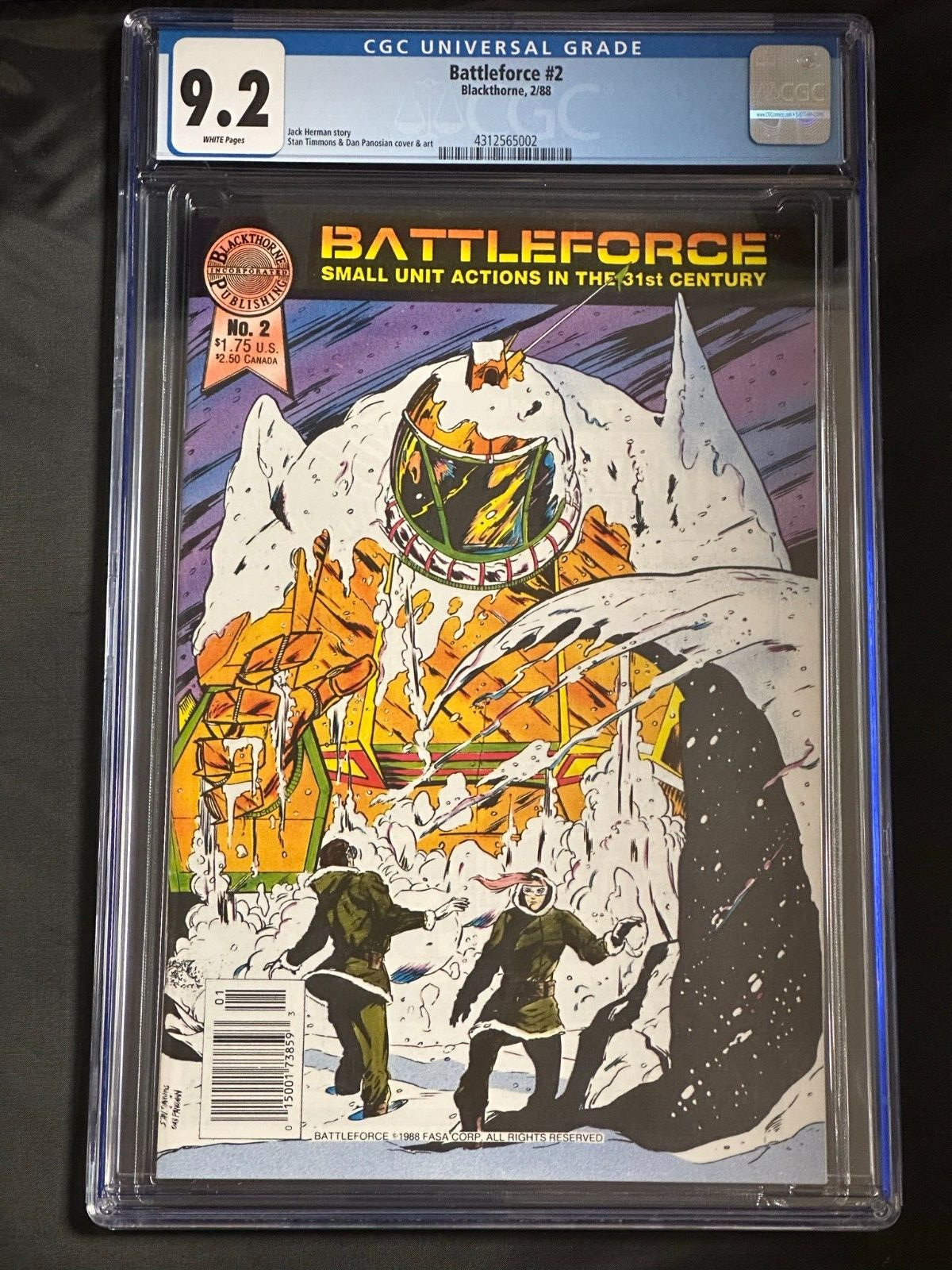 Battleforce #2 Blackthorne Publishing 1988 CGC 9.2 White Pages
