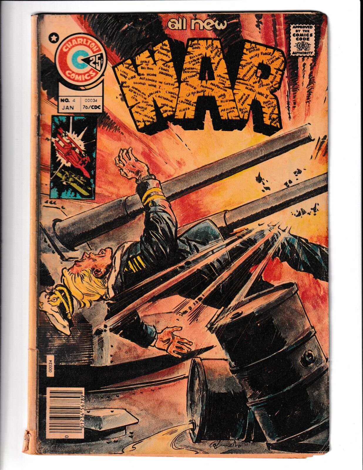 WAR 4 G/VG CHARLSTON COMICS BOOK CIVIL WAR BATTLE (1976)