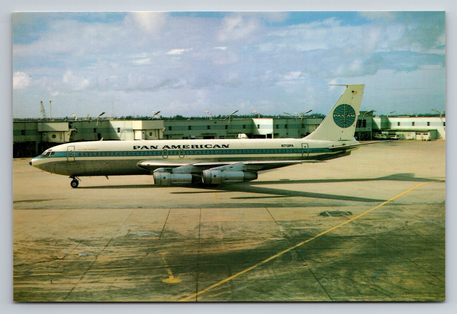 Pan American Boeing 707-121B N712PA Airline Aircraft Postcard