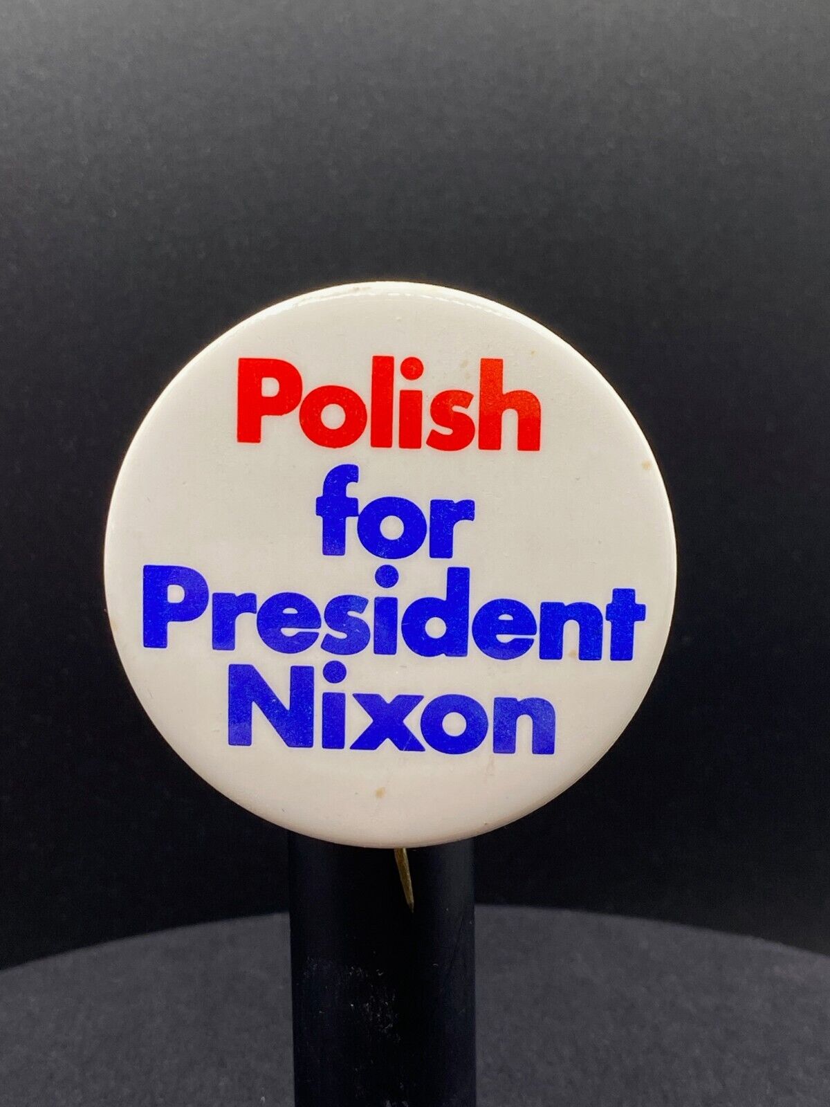 Polish for President Nixon Election Campaign Button Pin 2.2