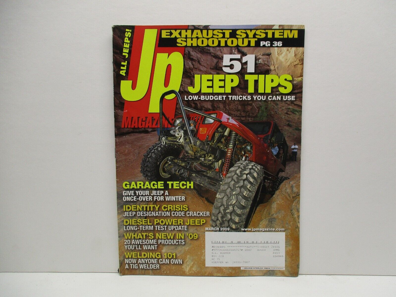 March 2009   JP Magazine Jeeps Pick-Up Cherokee Wagoneer Wrangler CJ5 4x4  Parts