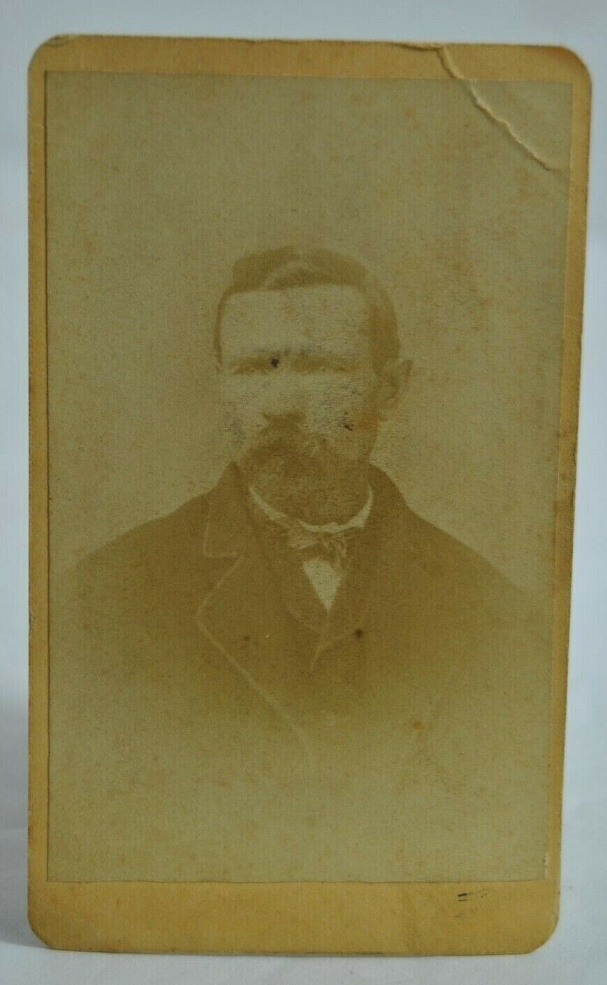 Antique CDV Photo of Victorian Dressed Man C. Alfred Garrett West Chester PA.
