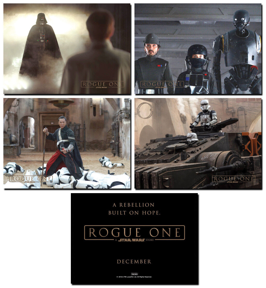 ROGUE ONE A STAR WARS STORY - 4 Card Promo Set #4 - Darth Vader Chirrut