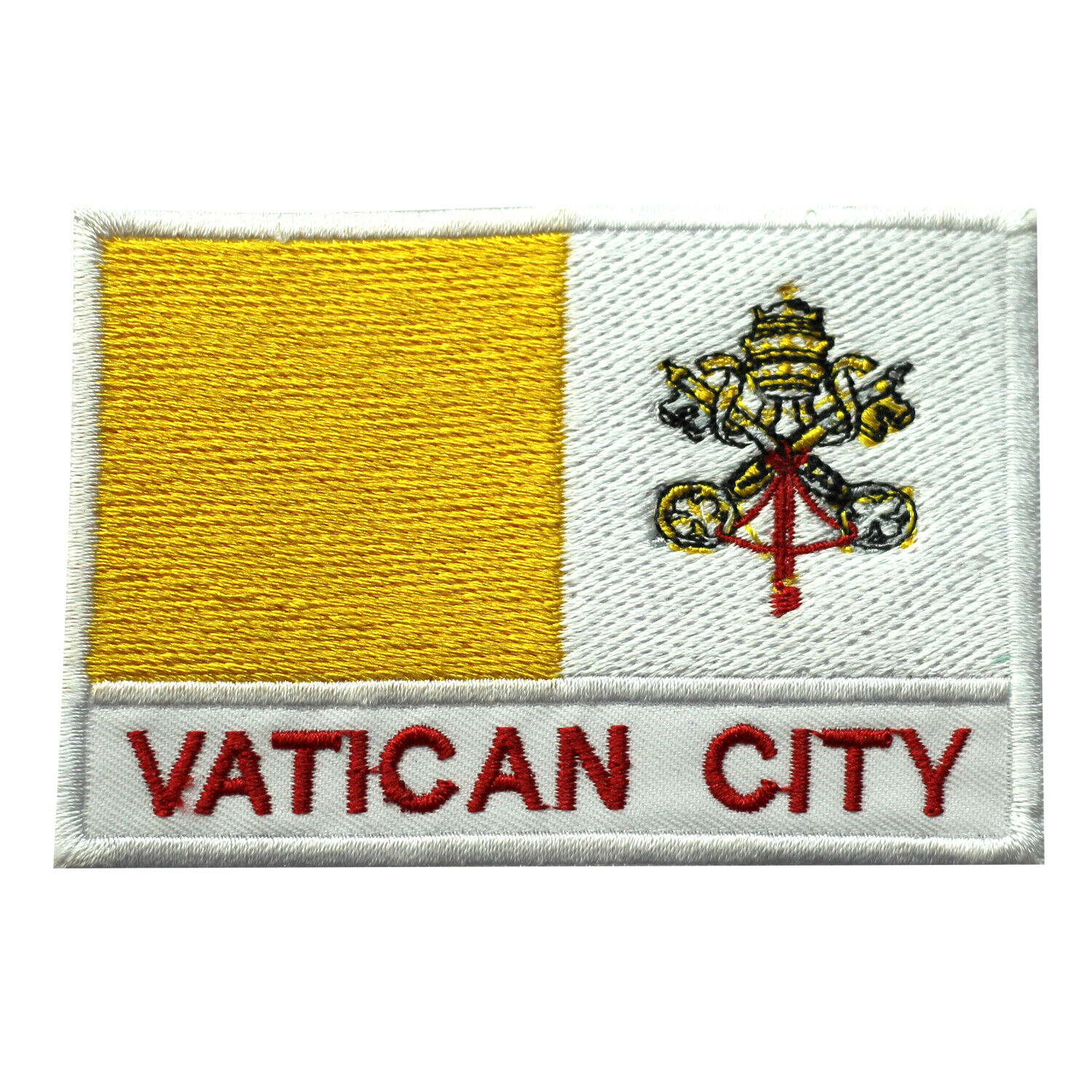 Vatican City Country Flag Patch Iron On Patch Sew On Badge Embroidered Patch