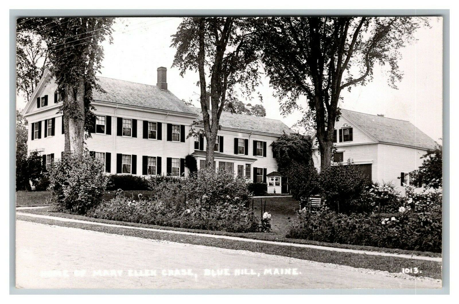 Vintage 1958 RPPC Postcard Mary Ellen Chase Author Home Blue Hill Maine