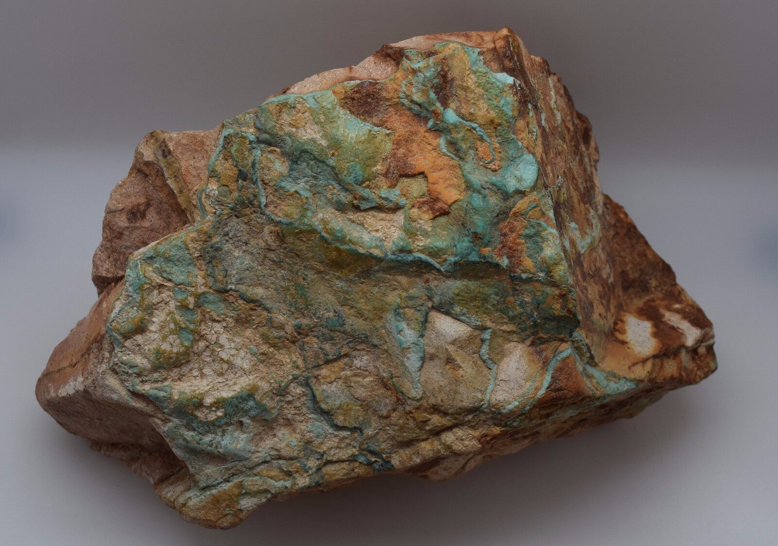 MUSEUM 15 POUND CHUNK OF 1970\'S BATTLE MOUNTAIN NEVADA BLUE GEM ROUGH TURQUOISE
