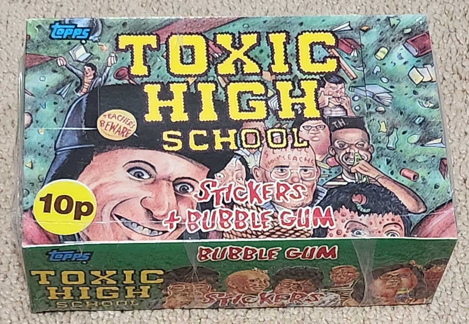 FULL BOX: 1991 Toxic High School (Unopened/Sealed) 36 Packs of Cards UK VERSION 