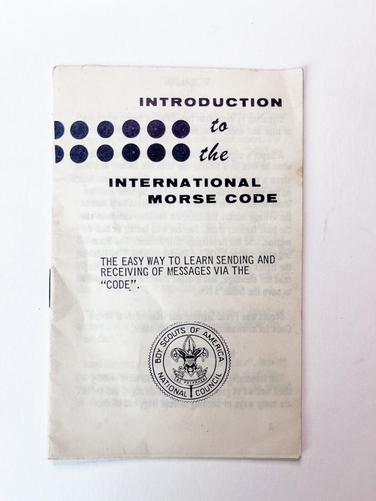 Introduction to the International Morse Code Boy Scouts of American Booklet 1948