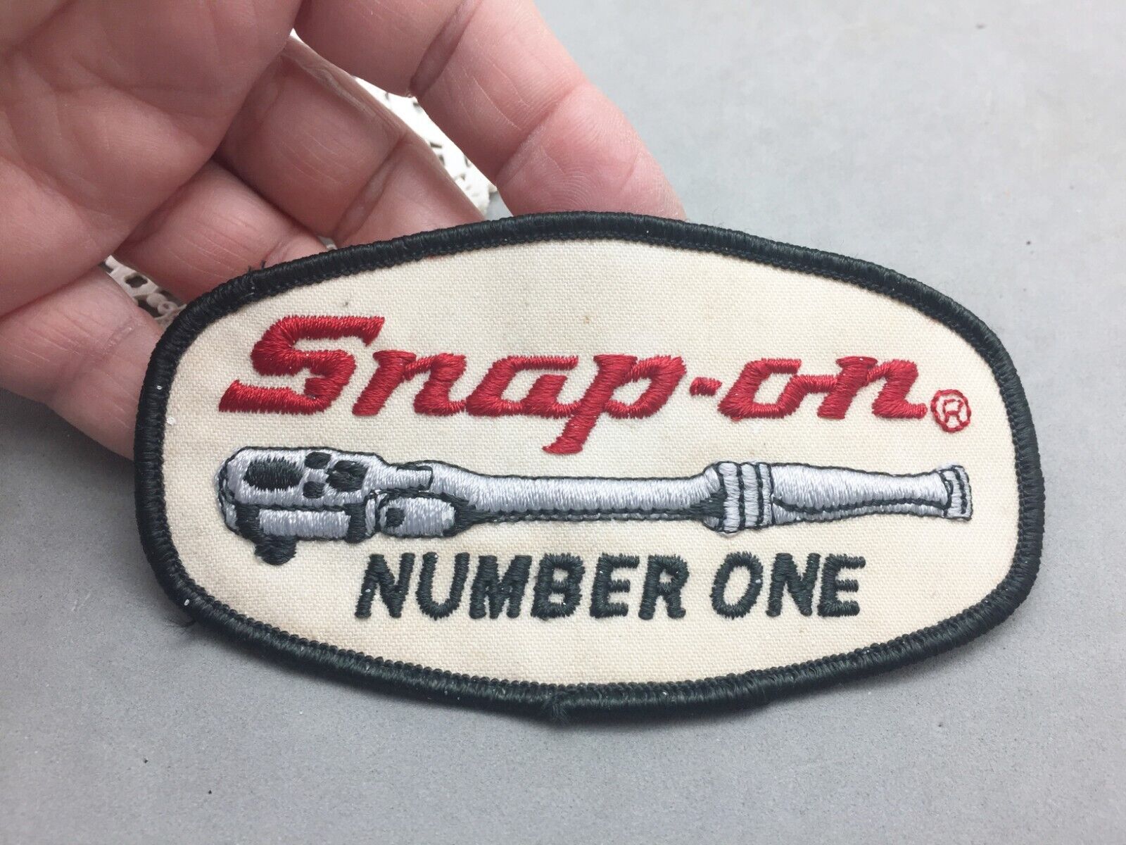 Snap-On Tool Number One Embroidered Patch Advertising Wrench 4.75\