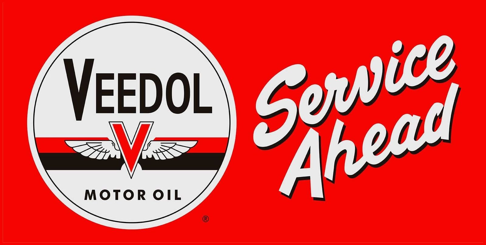 VEEDOL MOTOR OIL SERVICE AHEAD 24\