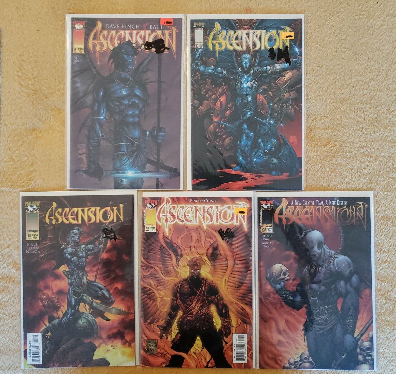 ASCENSION LOT OF 5 ISSUES (1997) IMAGE TOPCOW COMICS DAVID FINCH