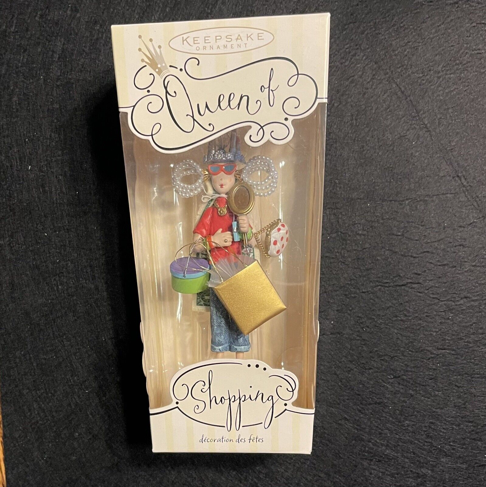 2005 Hallmark Keepsake Christmas Ornament Queen of Shopping with Box. Never Used