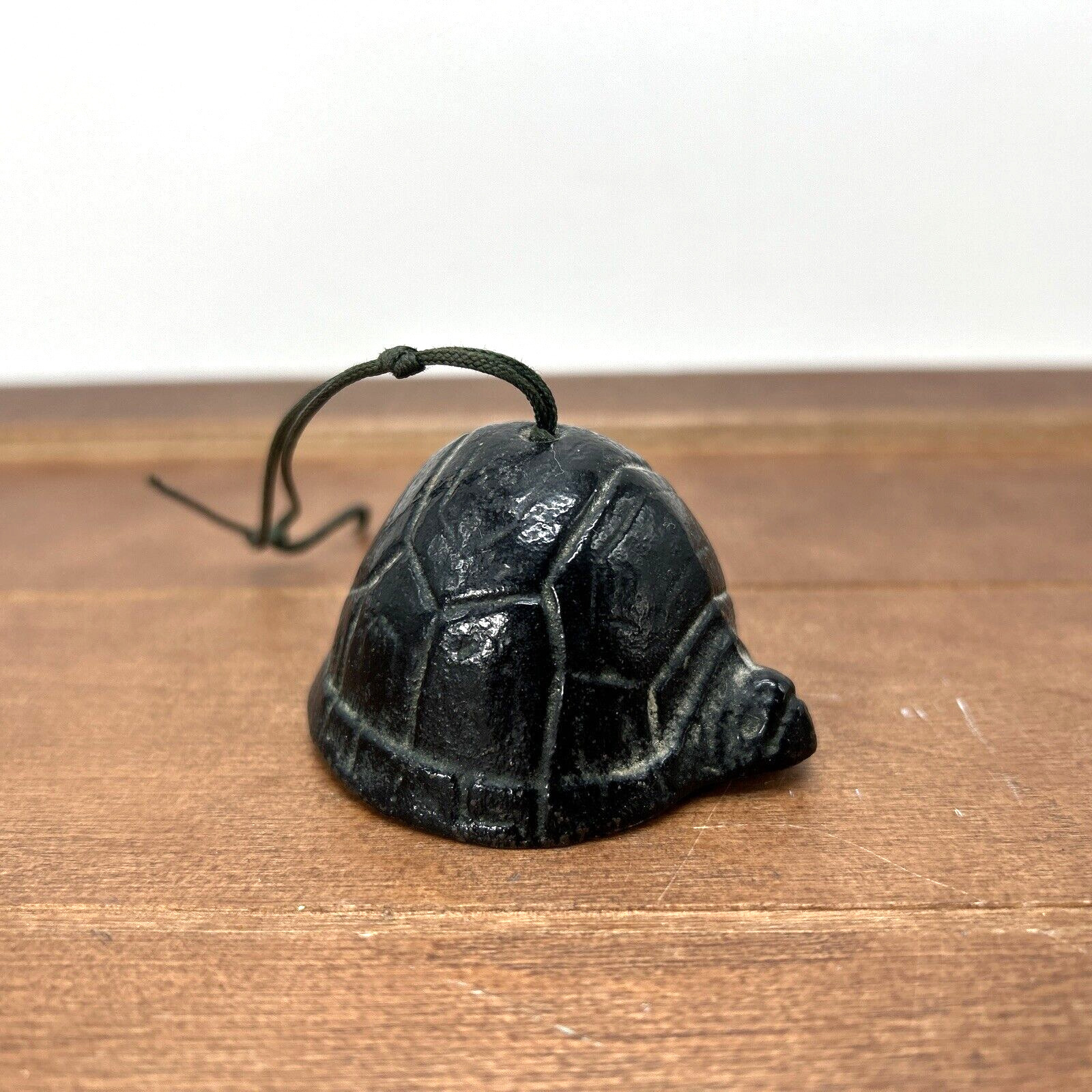 Vintage Cast Iron Metal Turtle Bell Ornament, Made In Japan