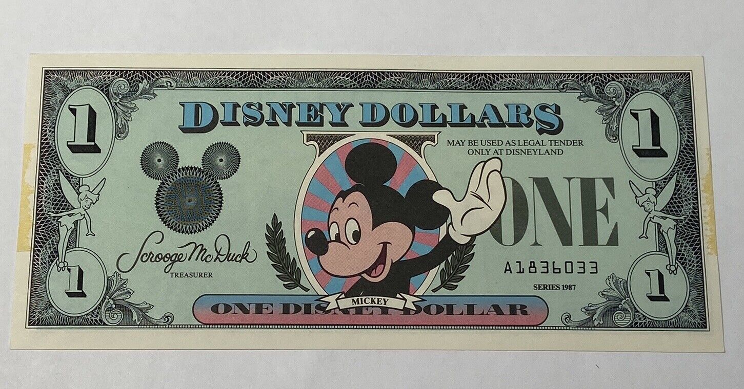 1987 DISNEY DOLLAR  $1 - Mickey - SERIES \