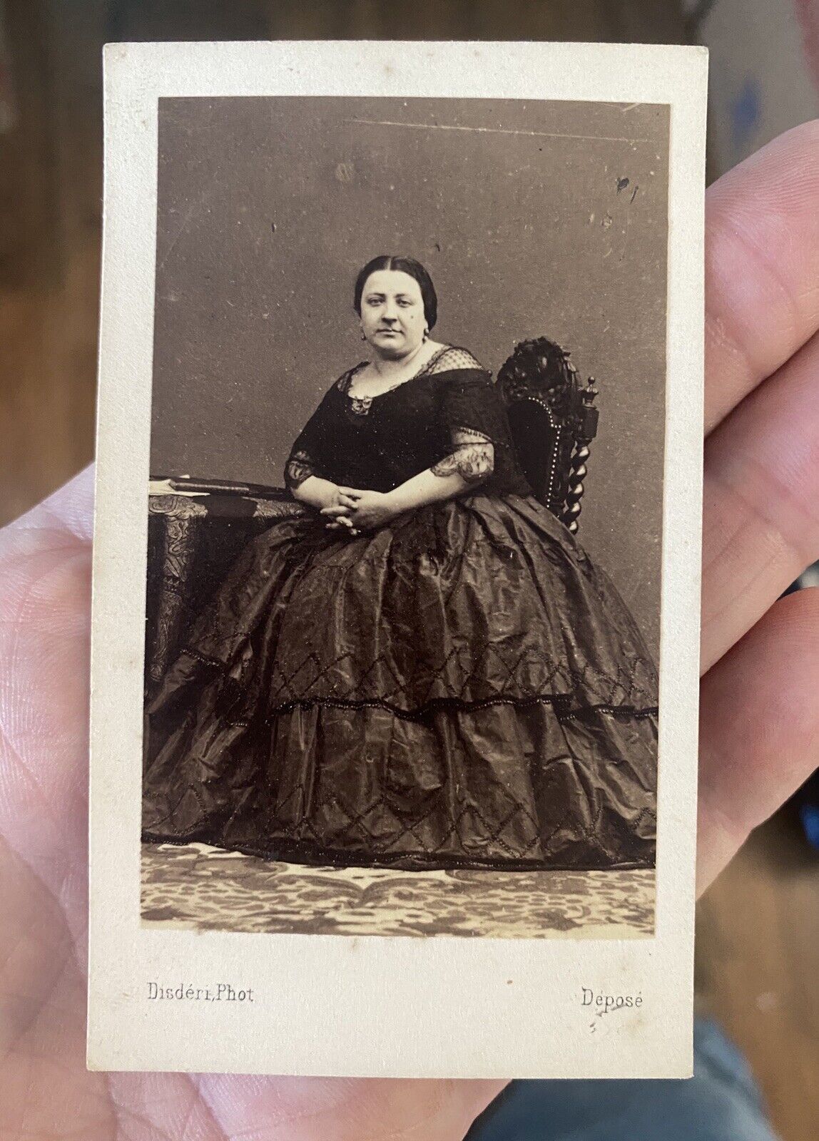 1860’s cdv photo Marietta Alboni famous Italian opera  singer