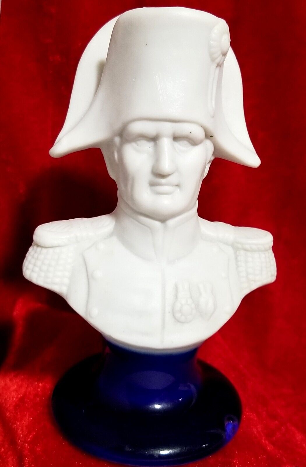 Napoleon Bonaparte Antique White Bisque Porcelain Bust Statue French Waterloo