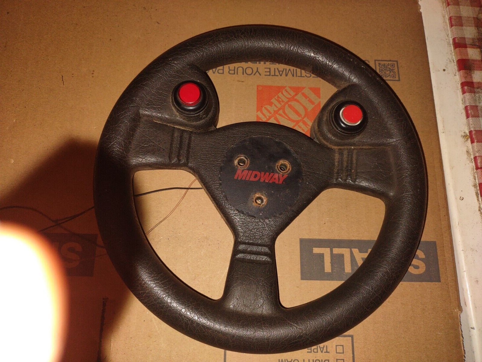 midway cart fury arcade fire button steering wheel working #258