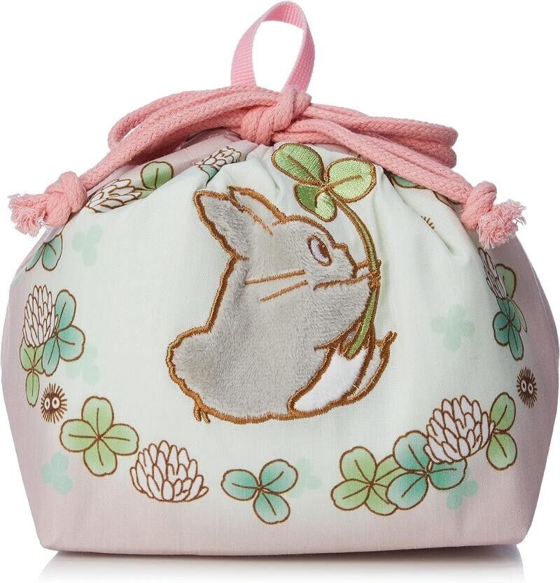 My Neighbor Totoro Drawstring Bag With Gusse Clover Pouch Studio Ghibli New