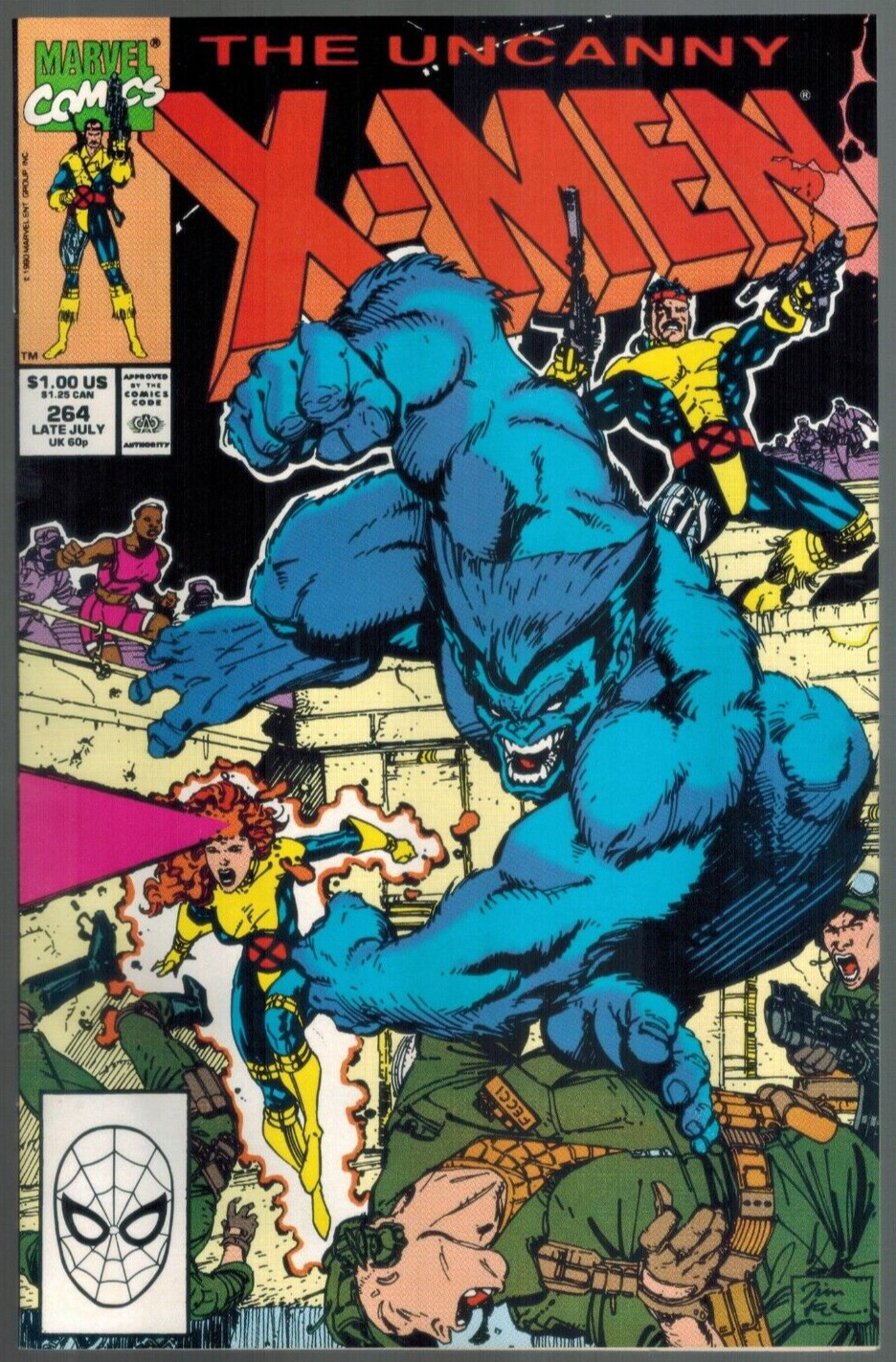 Uncanny X-Men 264  Hot Pursuit  VF+  1990 Marvel Comic