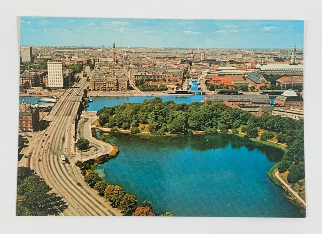 View of Copenhagen from Hotel Scandinavia Denmark Postcard Unposted Aerial View