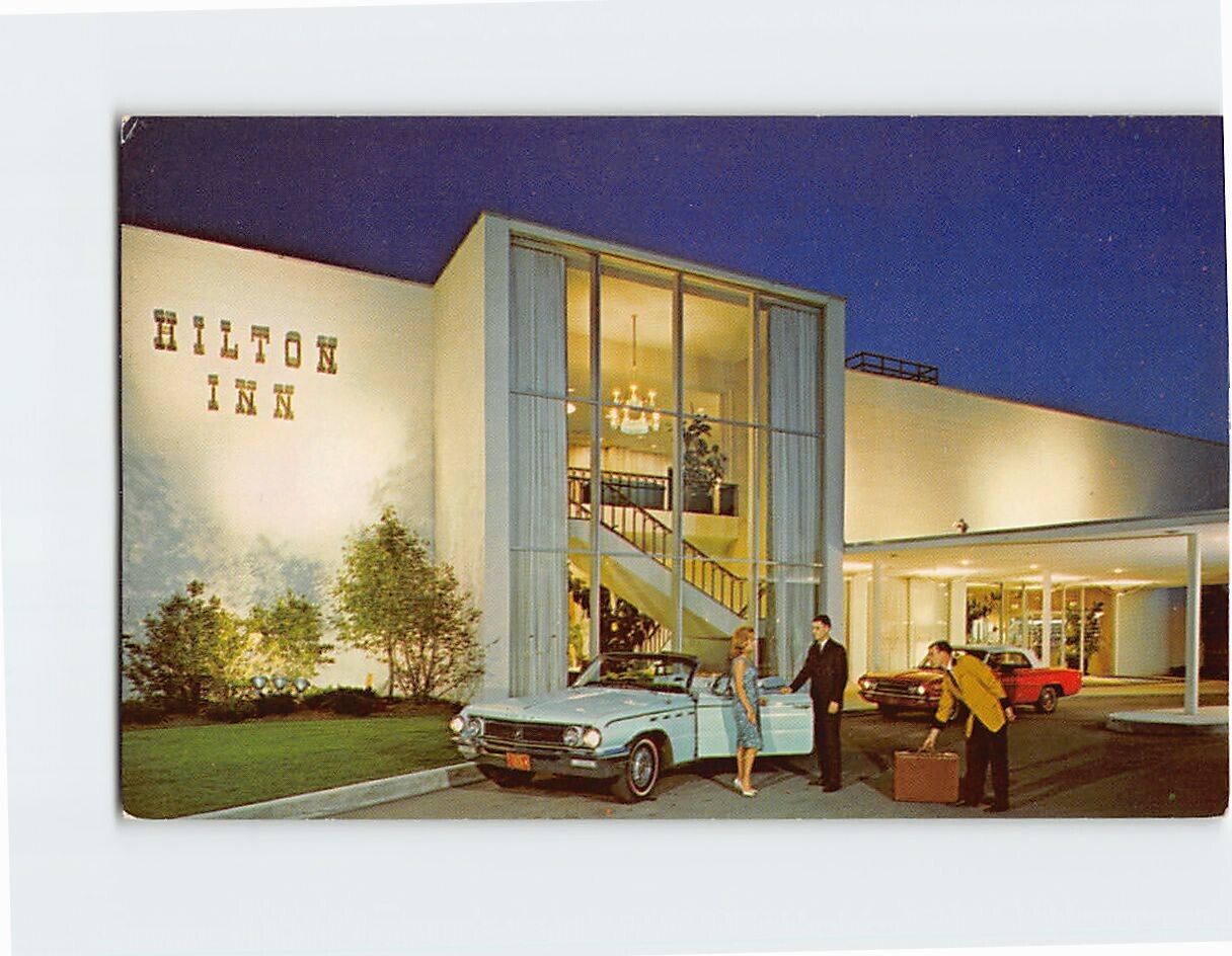Postcard Hilton Inn North Aurora Illinois USA