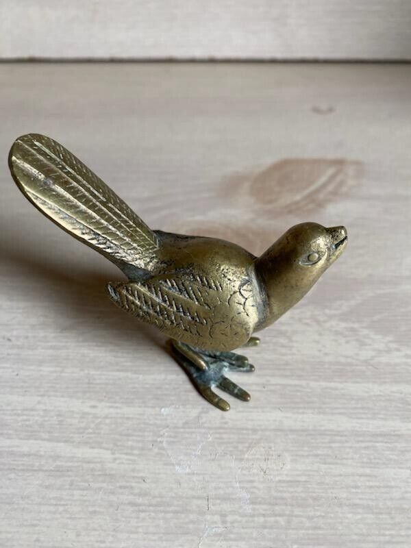 Vintage Brass Bird Figurine