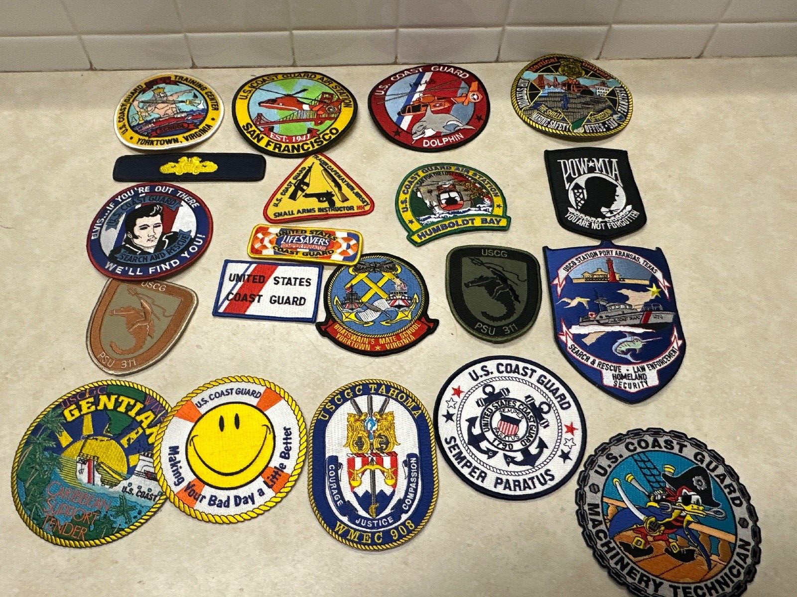 Lot of 20 US Coast Guard USCG Patches