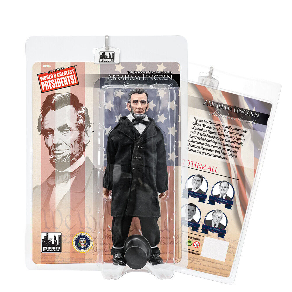 US Presidents 8 Inch Action Figures Series: Abraham Lincoln [Black Suit]