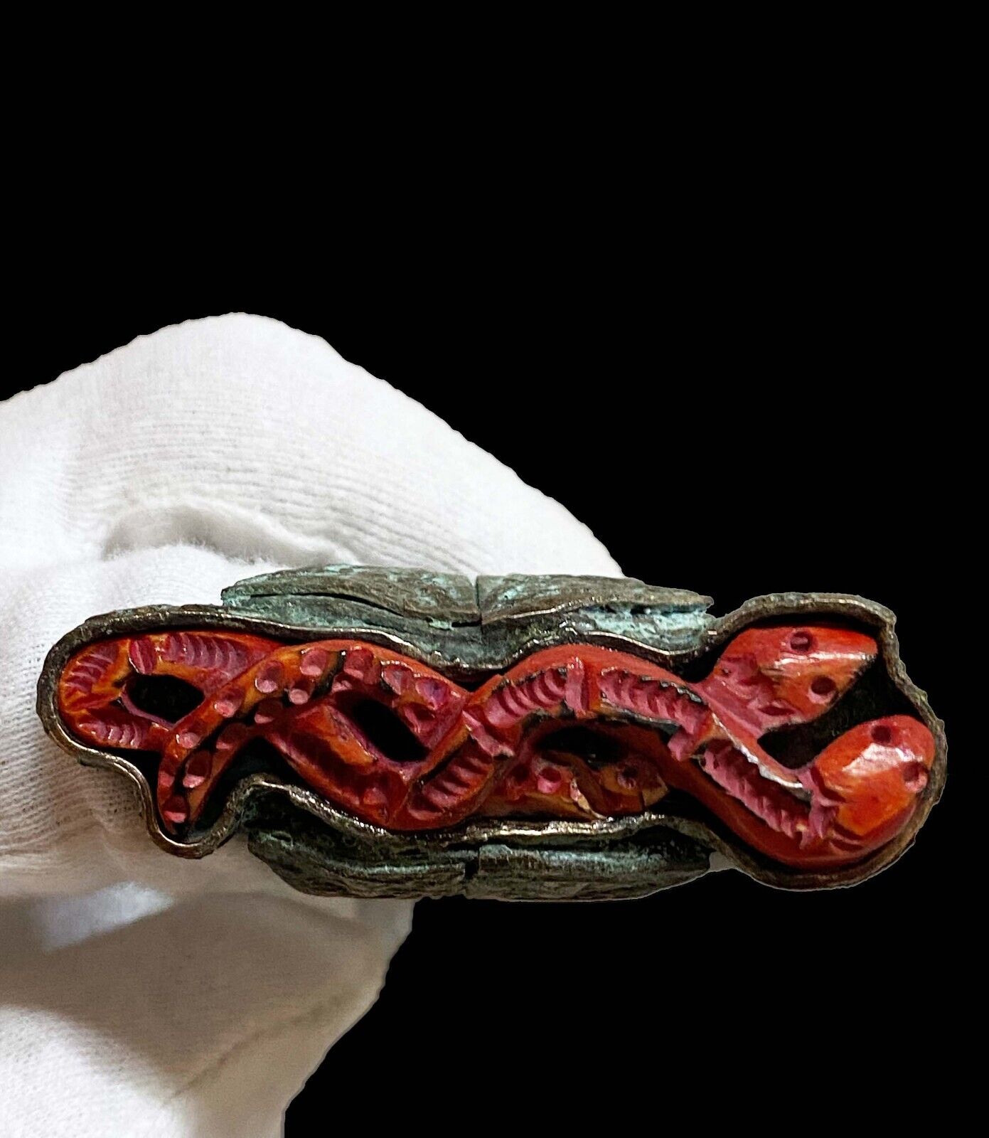 Very Unique Egyptian Two Cobras Ring