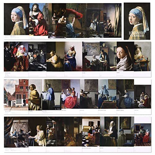 Johannes Vermeer Art Postcards - 30 Pcs Art Gift Invitation Post Cards Set Si...