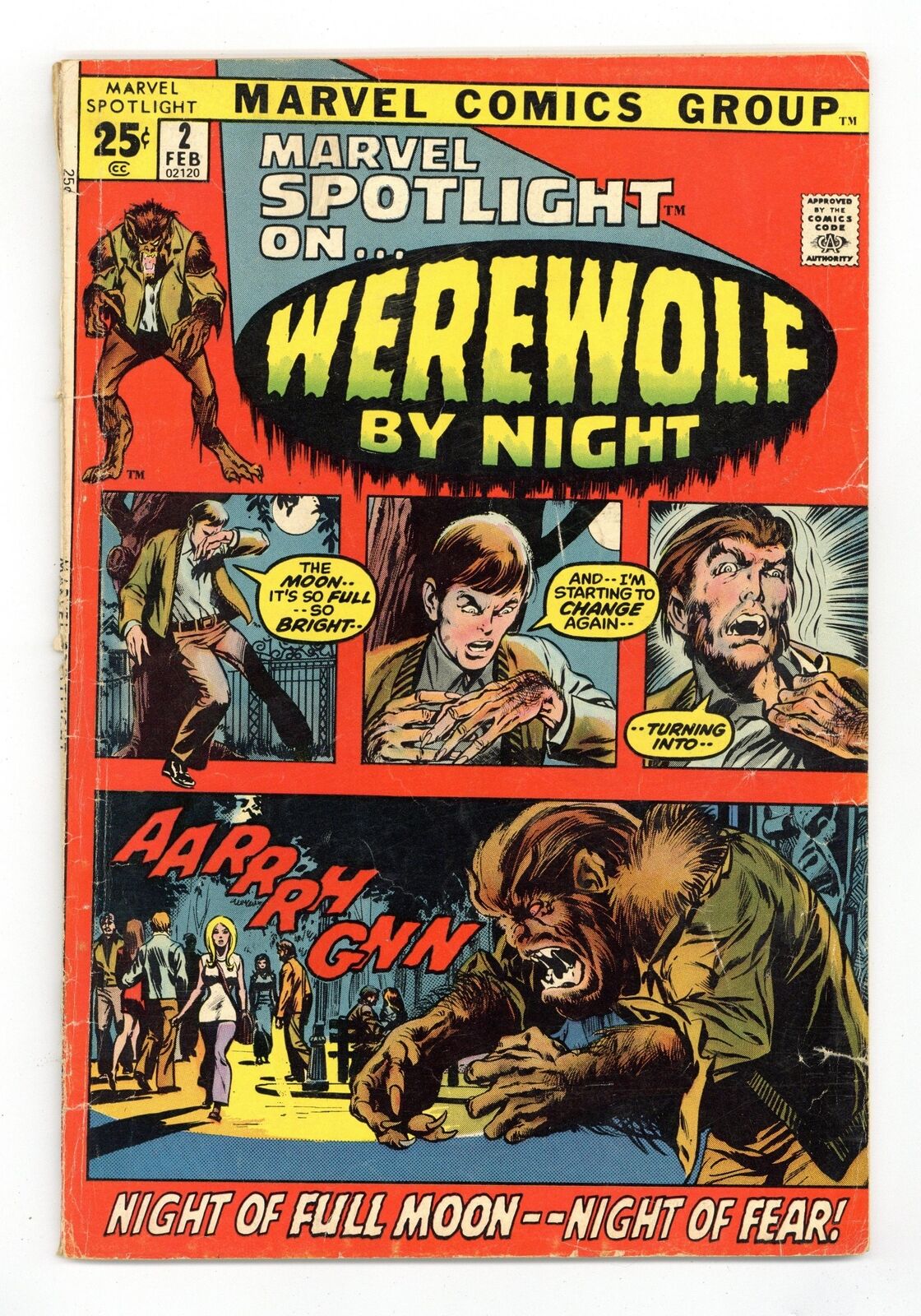 Marvel Spotlight #2 GD 2.0 1972 1st app. and origin Werewolf by Night