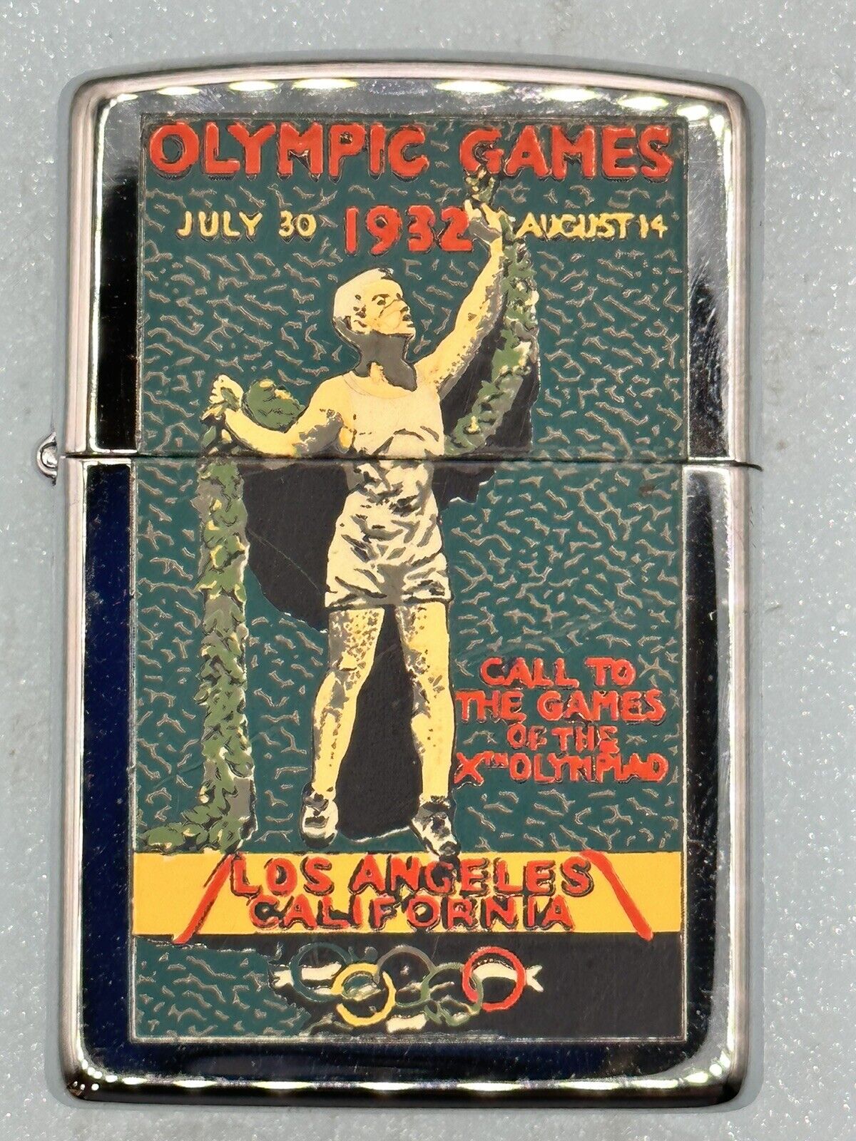 Vintage 1995 Olympic Games 1932 Los Angeles CA HP Chrome Zippo Lighter NEW