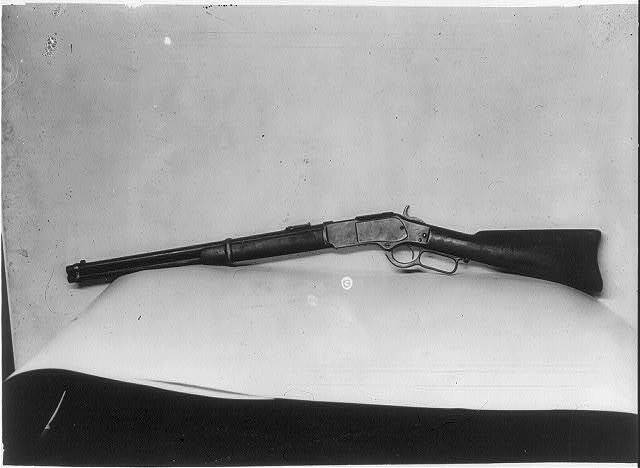 Photo:Jesse Woodson James,1847-82,Winchester Rifle