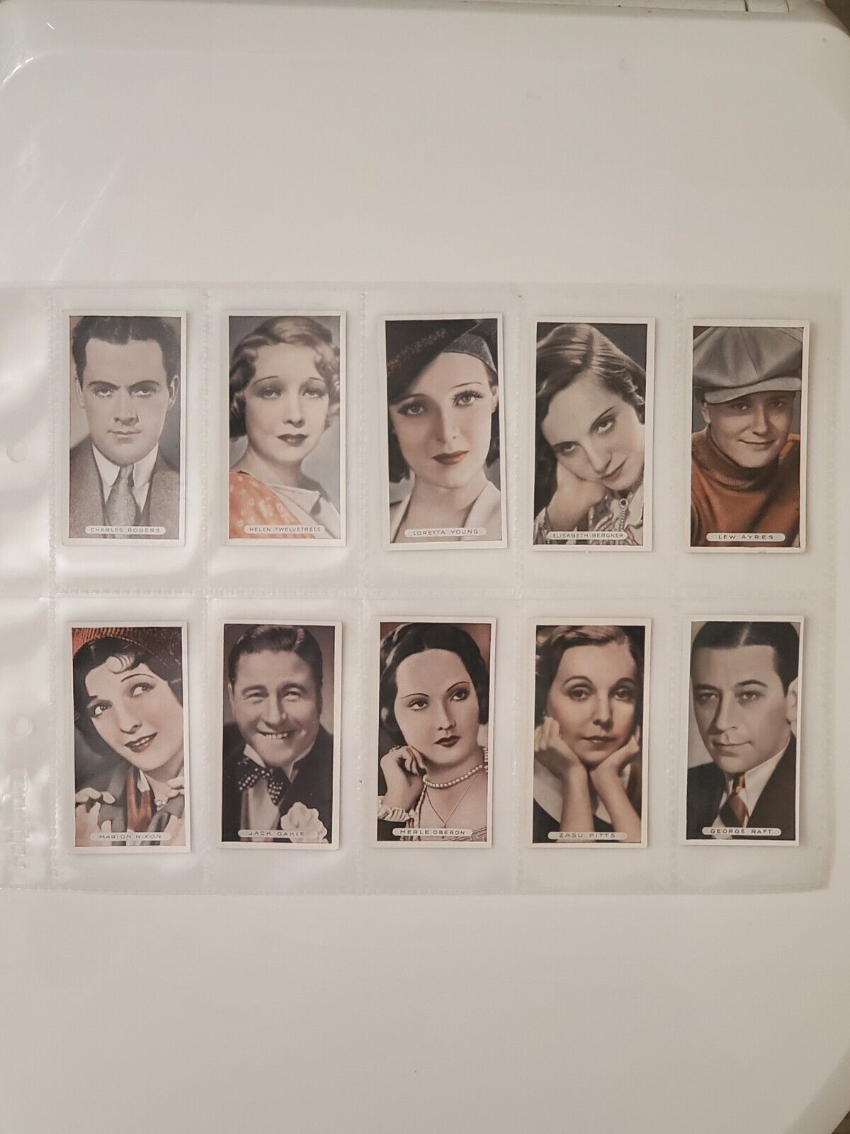 Lot of 10 1934 Ardath Tobacco Famous Film Stars Cards  **Great Condition**