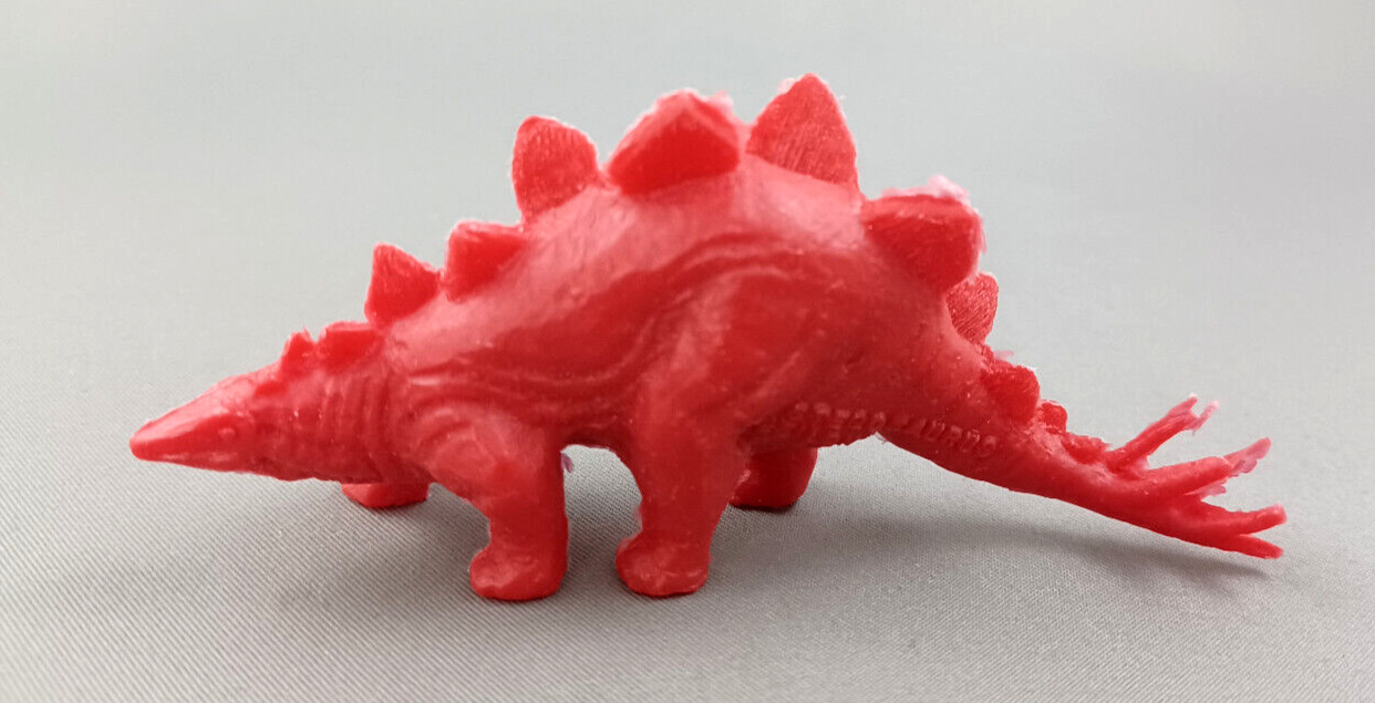 Sinclair Oil Stegosaurus World's Fair Red Plastic Dinosaur Vintage 1960s