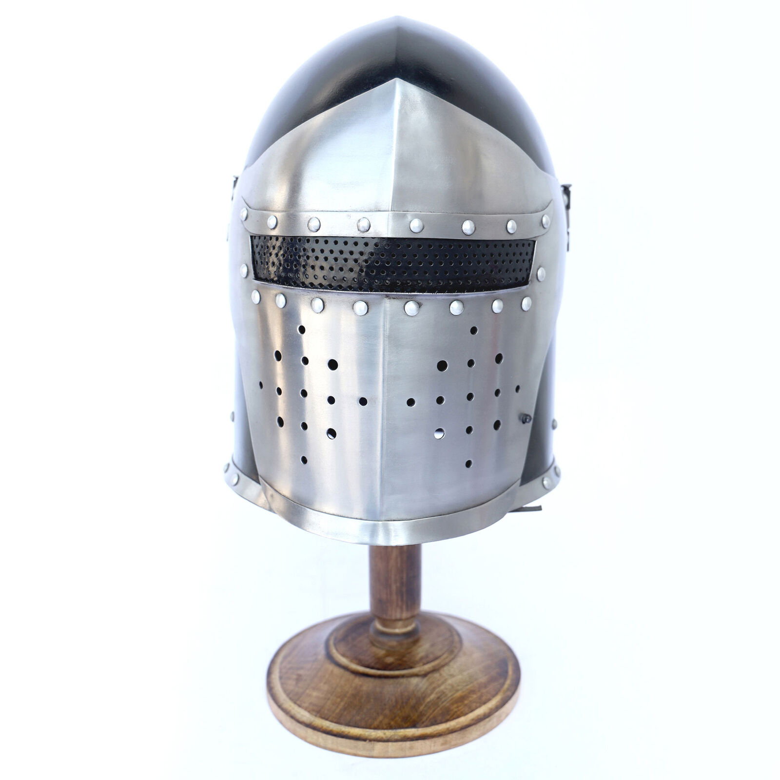 Medieval Visor Barbute Helmet, The defining characteristic of the barbute is ...