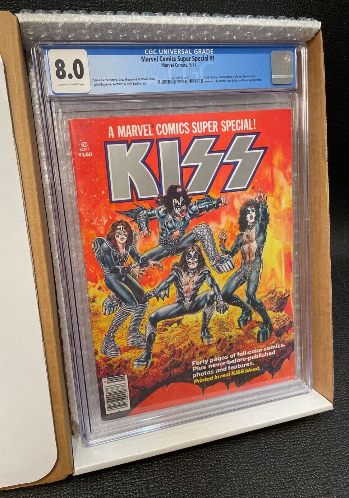 Marvel Comics Super Special #1, KISS (1977) CGC 8.0 (The Famous Blood Ink Issue)