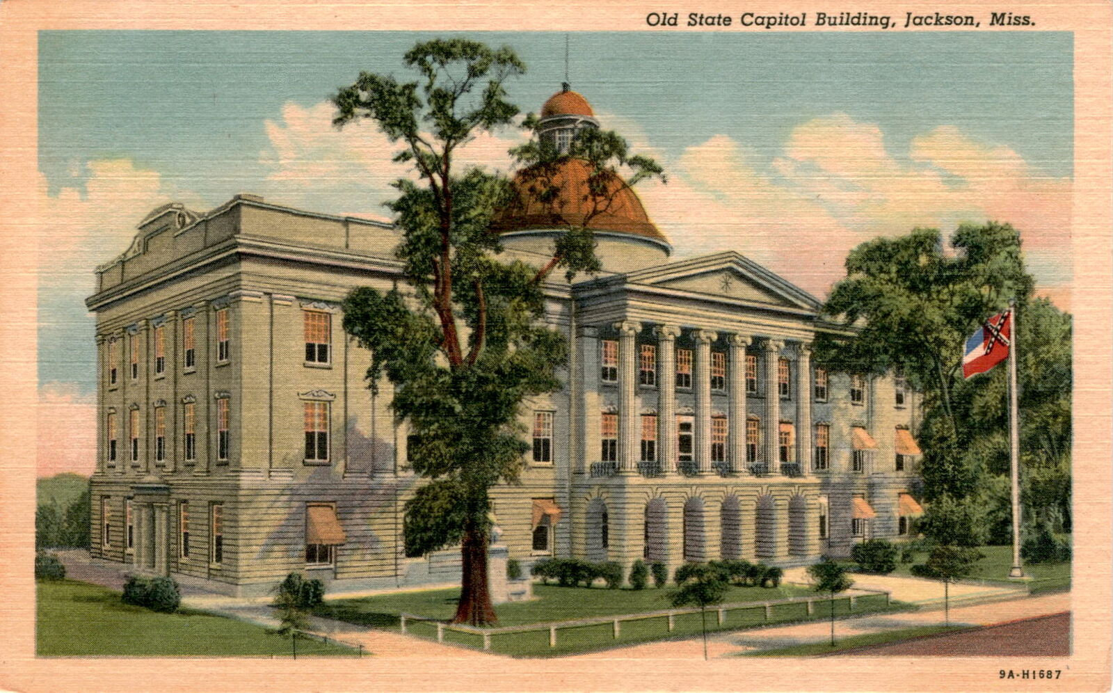 Old State Capitol Building, Jackson, Mississippi, Greek Revival Postcard