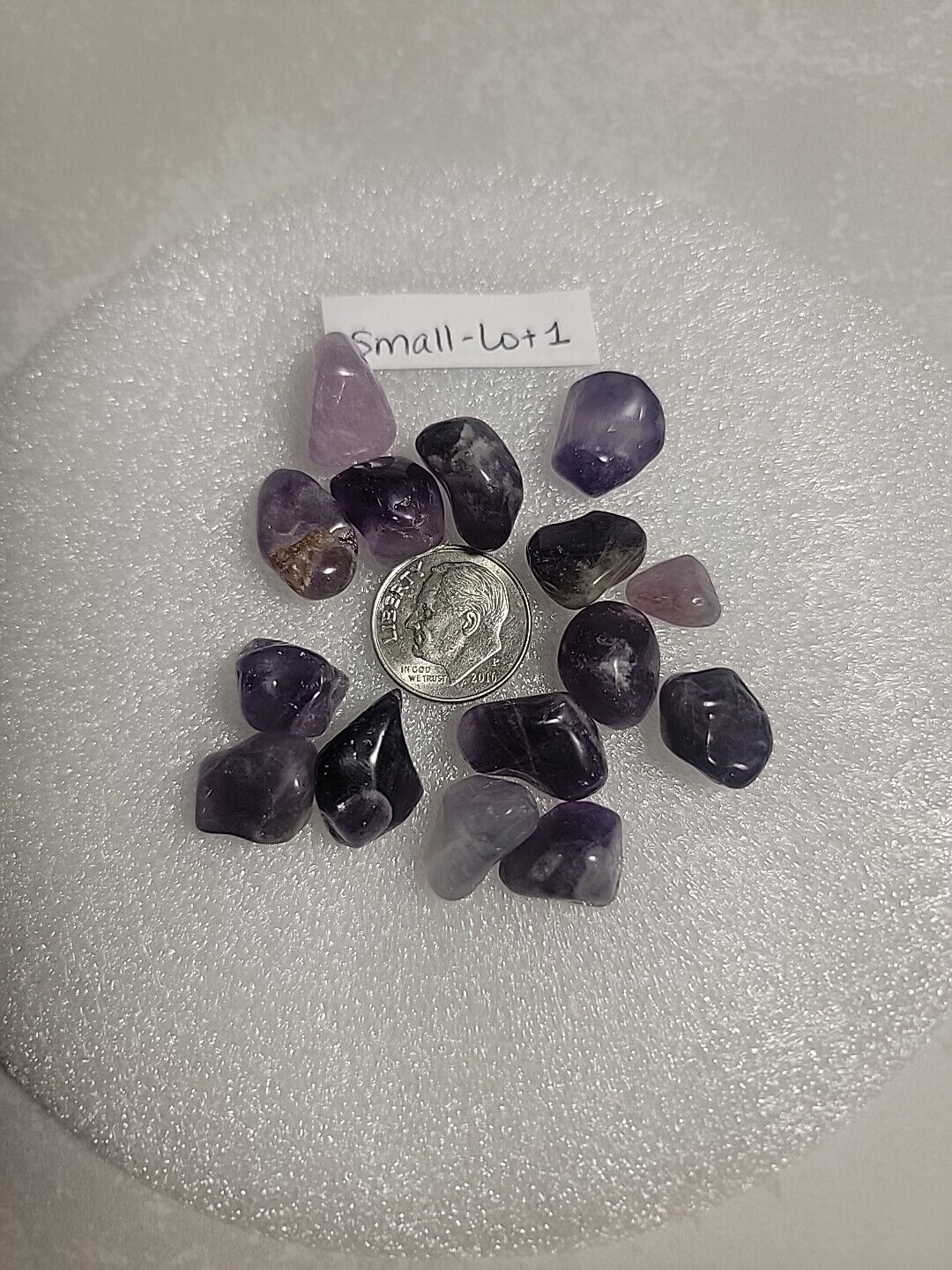Genuine Amethyst Polished Stone, Bulk Lot 1 - 15 Stones - Small In Size 