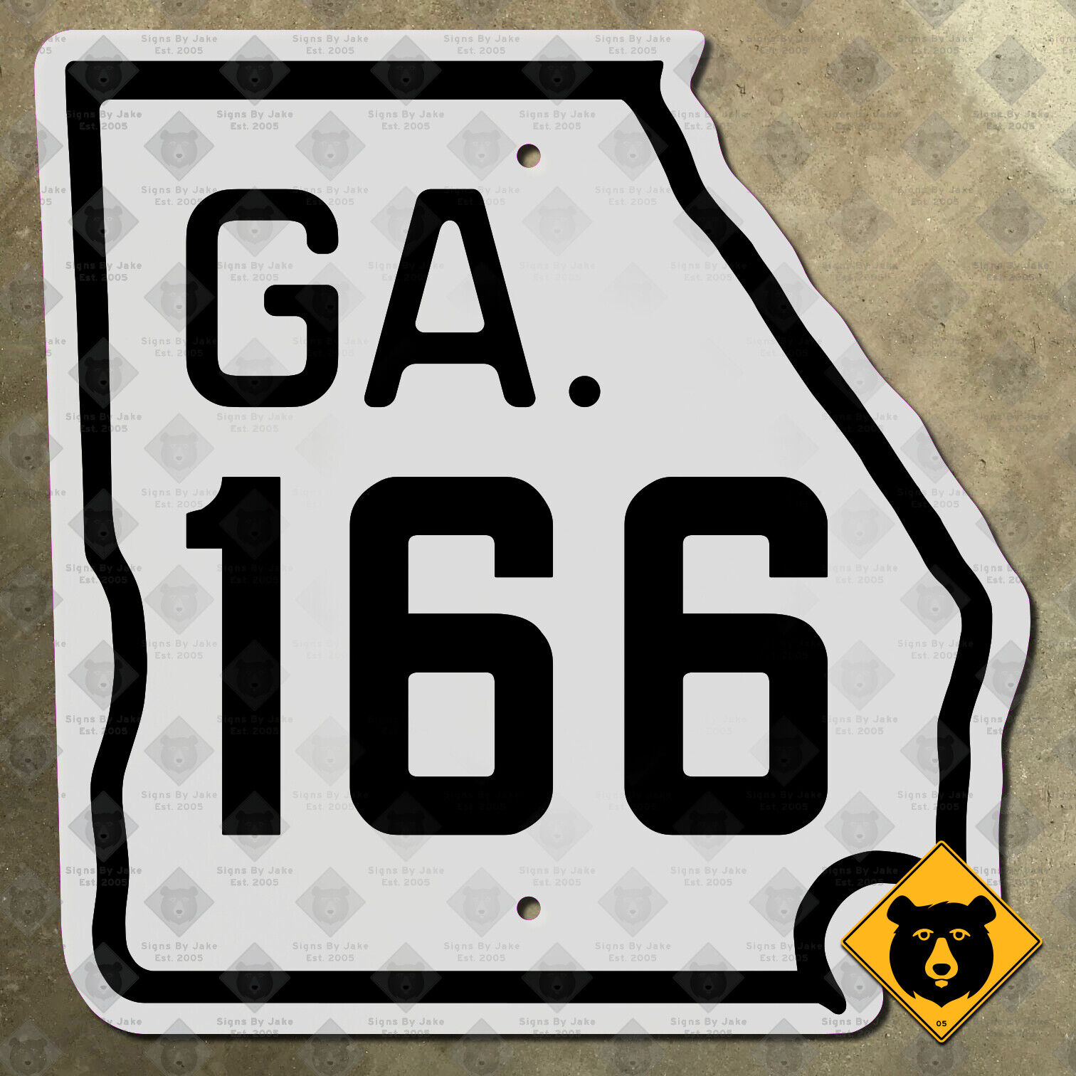 Georgia State Route 166 highway road sign Atlanta Carrollton East Point 16x16