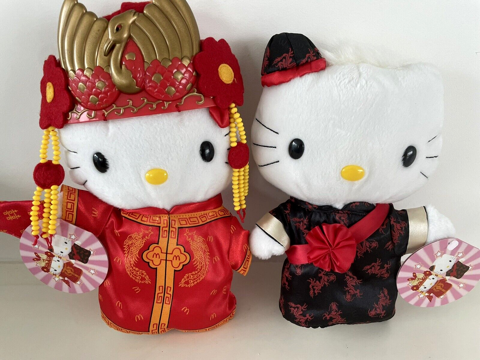 Sanrio Hello Kitty and Dear Daniel Chinese Wedding Plush Dolls 1999 | McDonalds