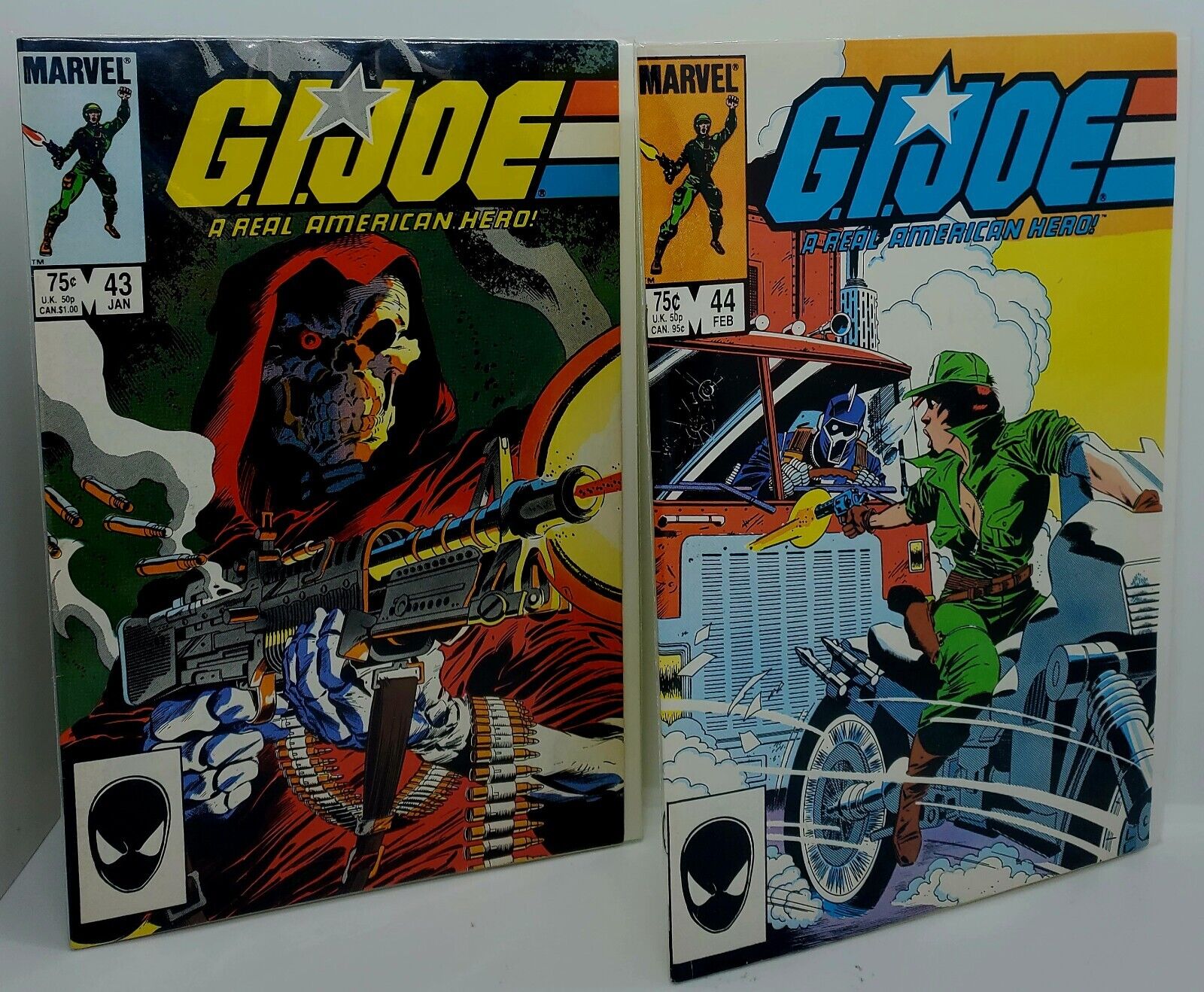 Vintage LOT of 2 G.I. JOE Comic Books #43 & #44 (Marvel Comics, 1985) 🔥