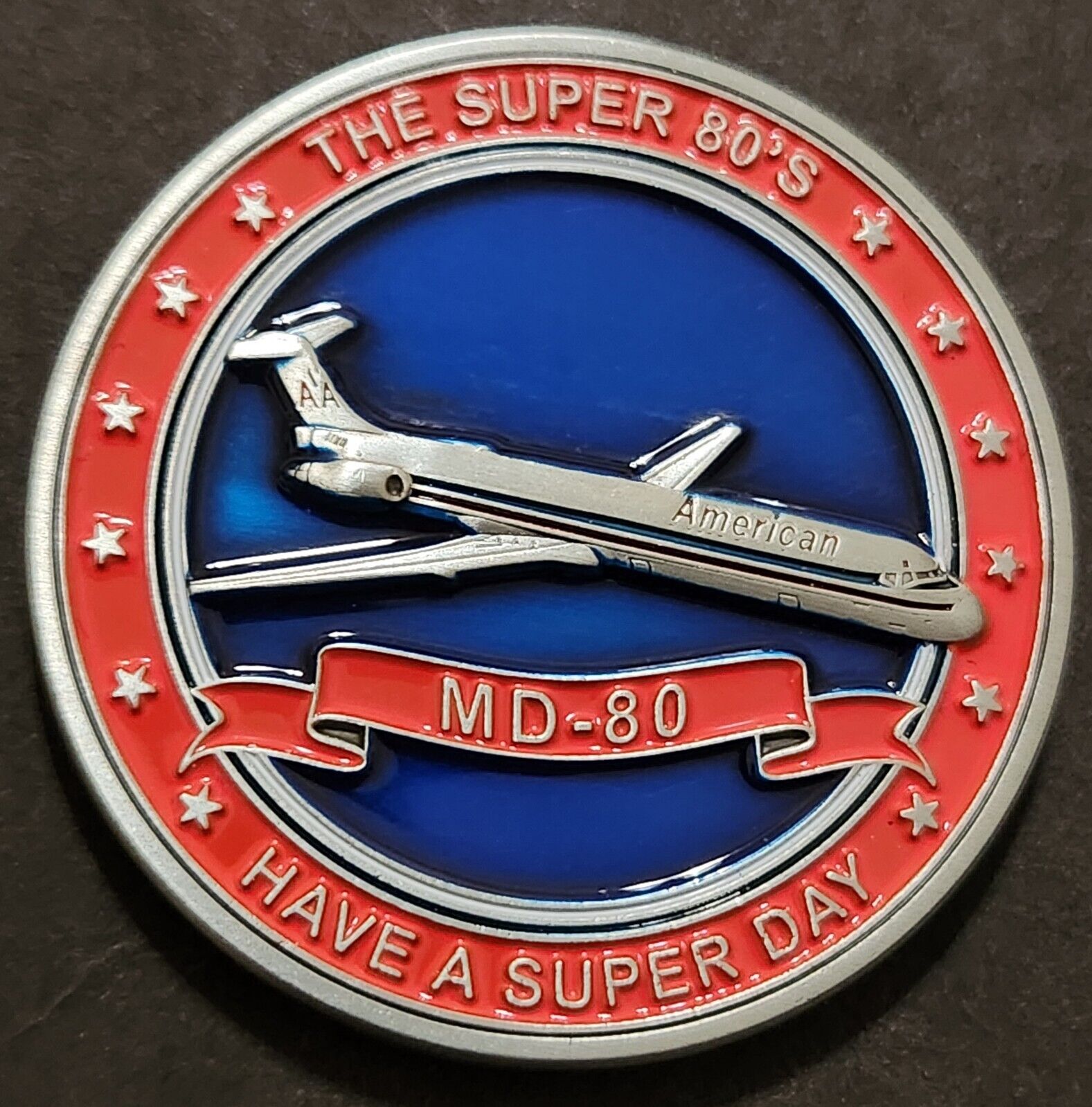 Challenge Coin MD80 American Airlines