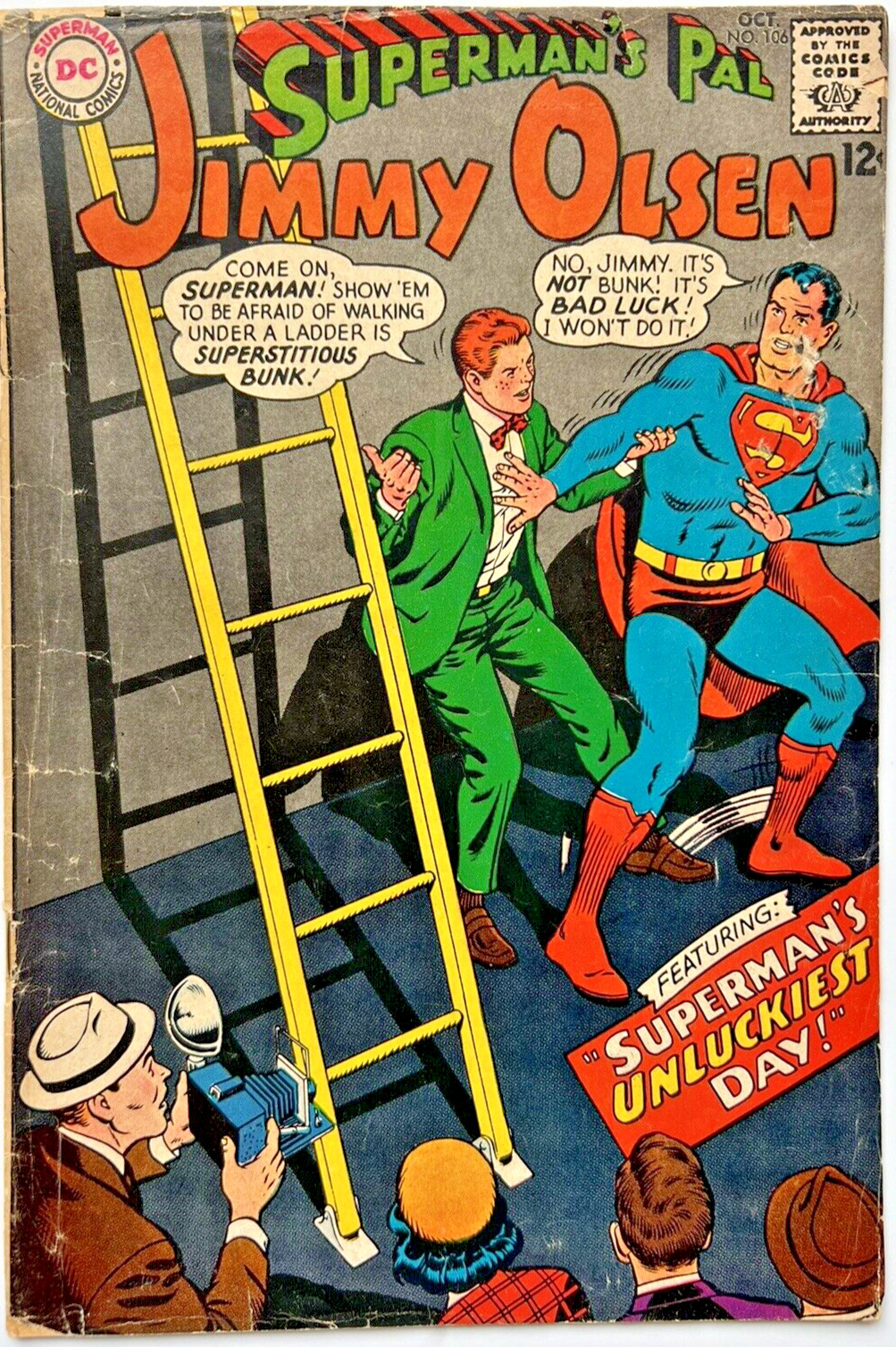 Oct 1967 DC COMICS SUPERMAN'S PAL JIMMY OLSEN No 106 Comic Book 3E