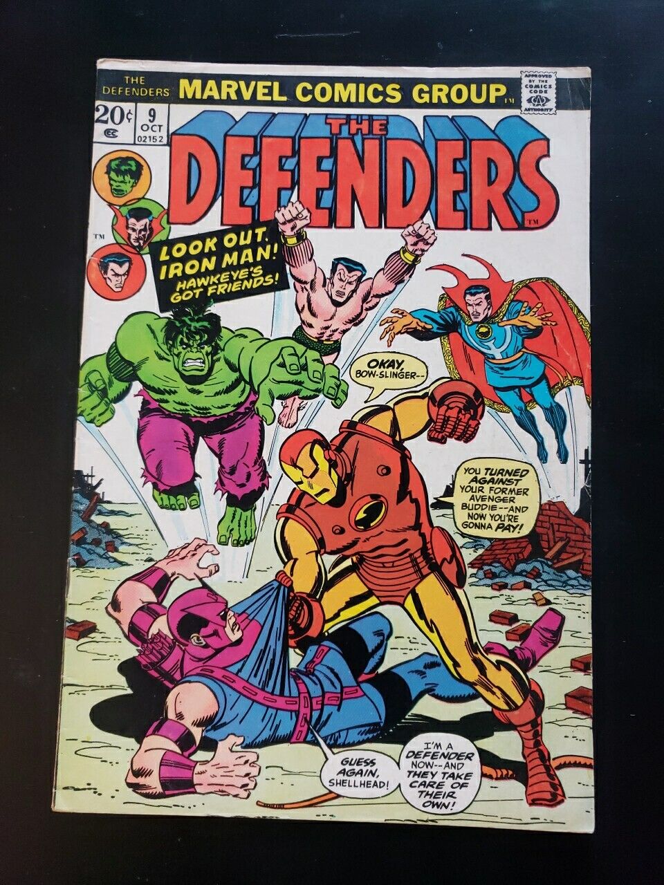 The Defenders #9 (1973) FN+ Avengers, Doctor Strange, Iron Man, Scarlet Witch