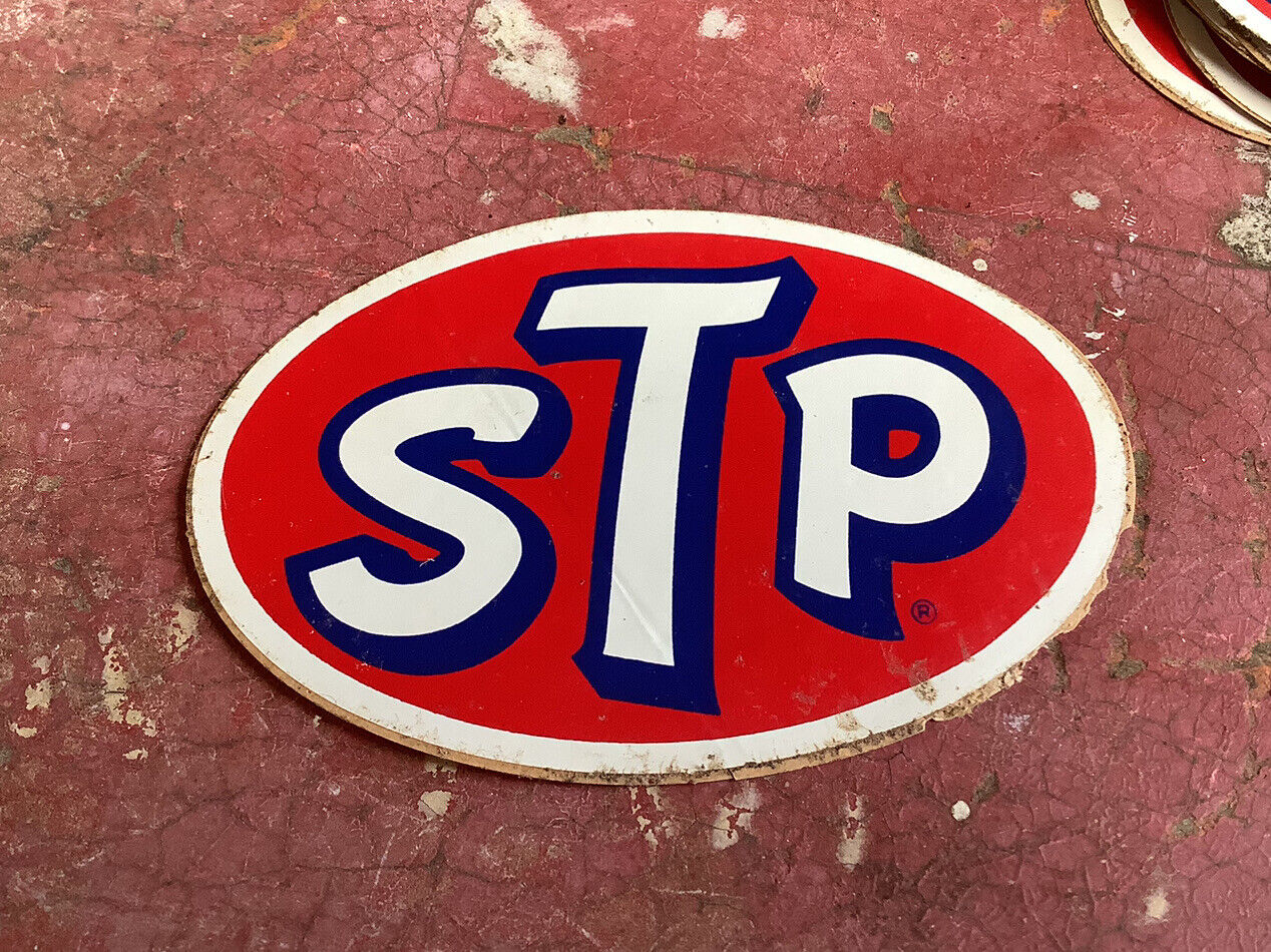 STP Motor Oil Company Sticker Decal Vintage 4” X 2.5”